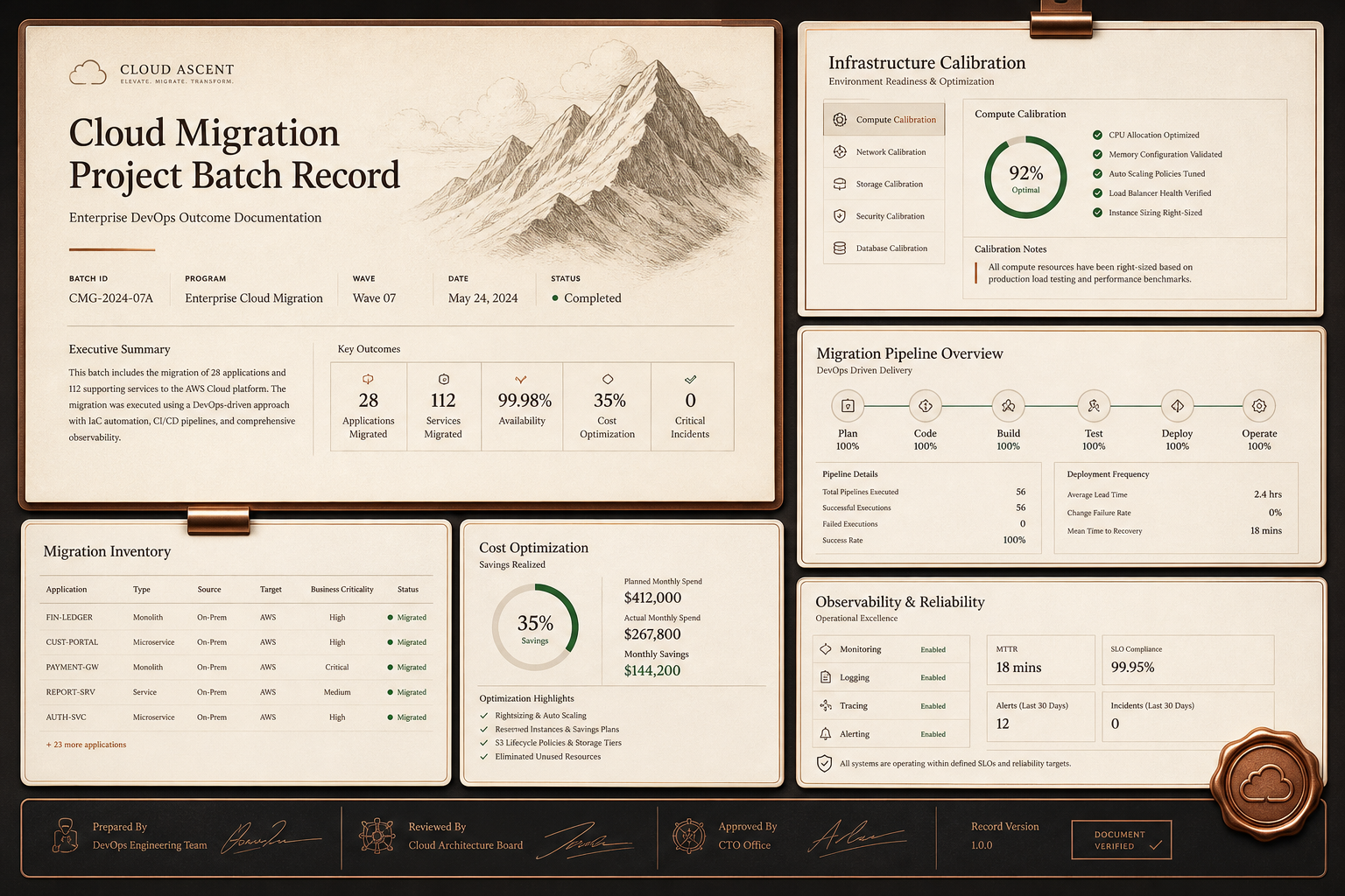 Cloud migration project batch record